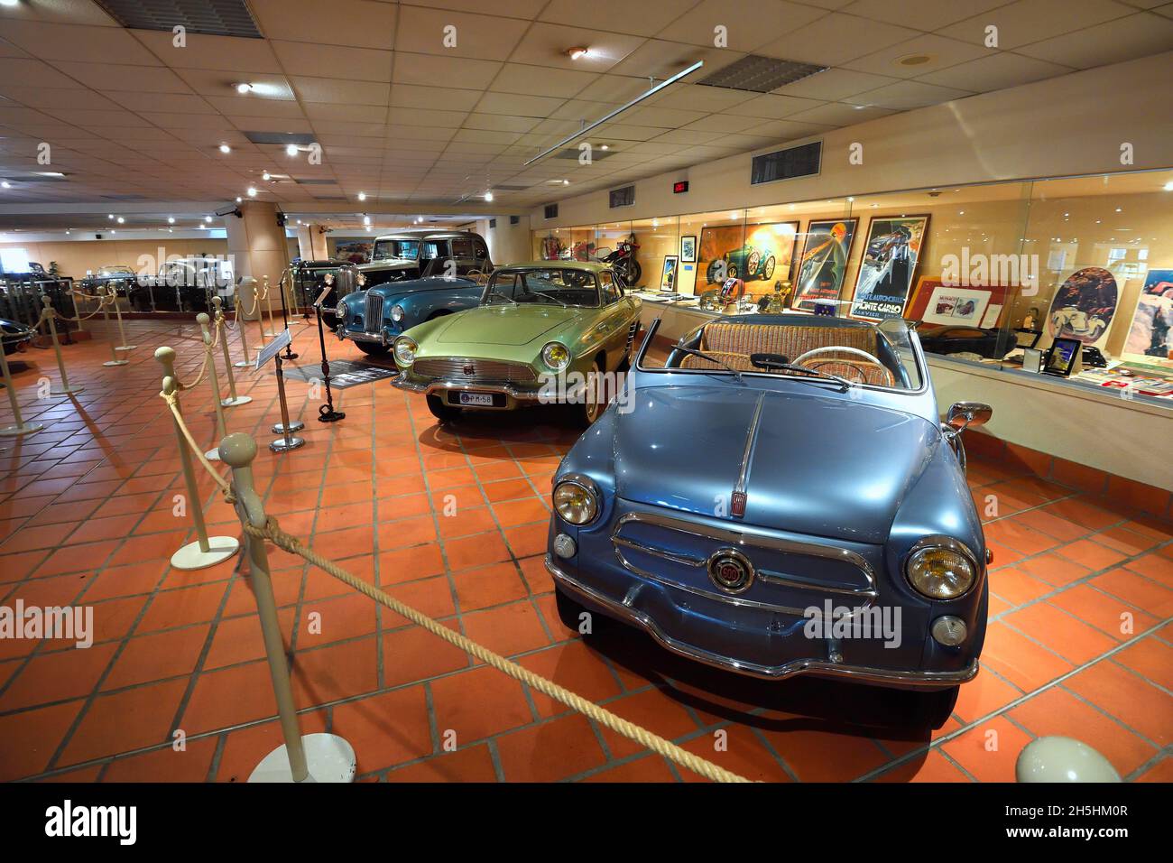 Salle d'exposition, Collection de voitures Prince Rainier III, Monaco, Monaco ville, Monaco Banque D'Images