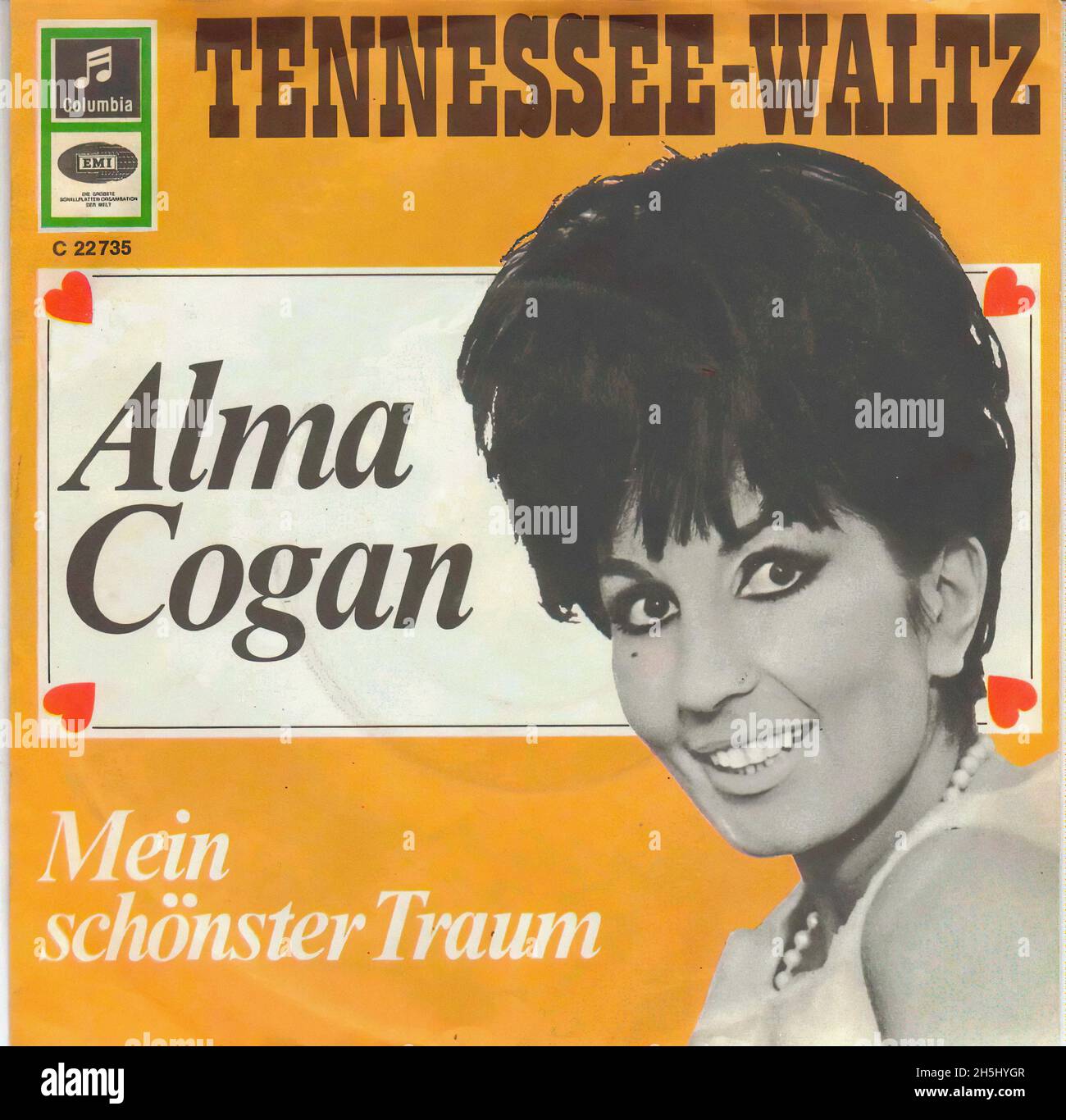 Couverture de disque unique vintage - Cogan, Alma - Tennessee Waltz - 1964 Banque D'Images