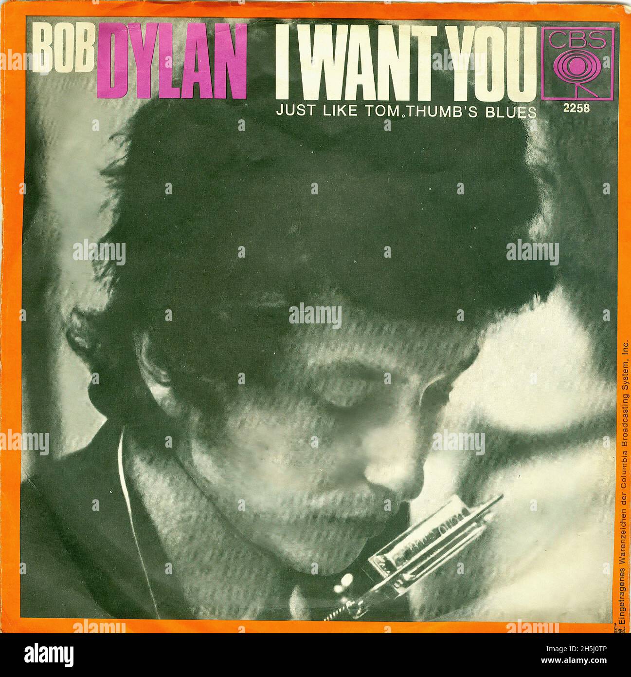 Couverture de disque unique vintage - Dylan, Bob - Je veux vous - D - 1966 Banque D'Images