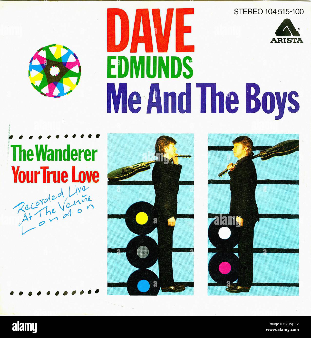 Couverture de disque unique vintage - Edmunds, Dave - Me et les garçons - D - 1982 01 Banque D'Images