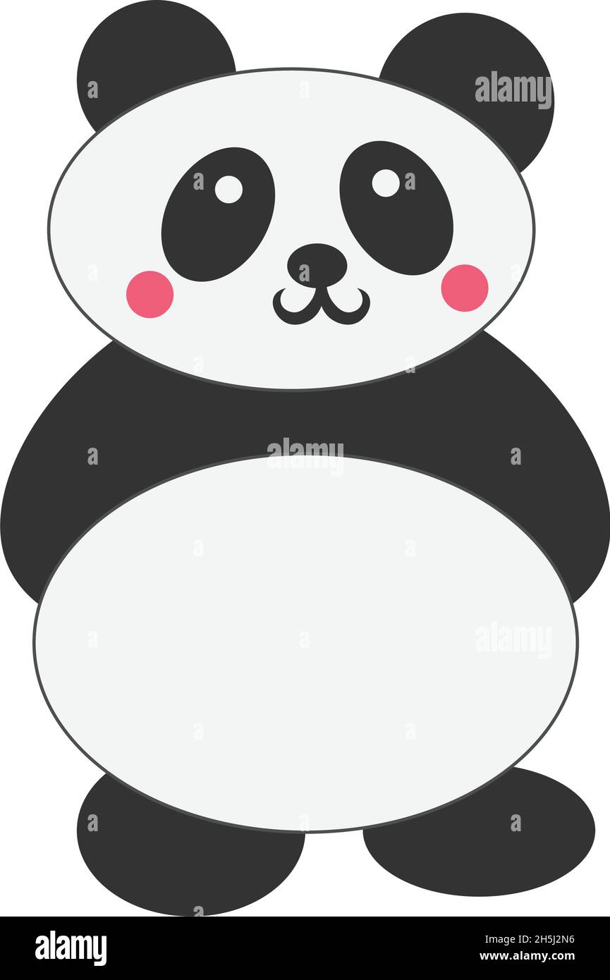 Joli petit motif panda à imprimer ou à utiliser comme affiche, carte,  prospectus, autocollant ou T-shirt Image Vectorielle Stock - Alamy