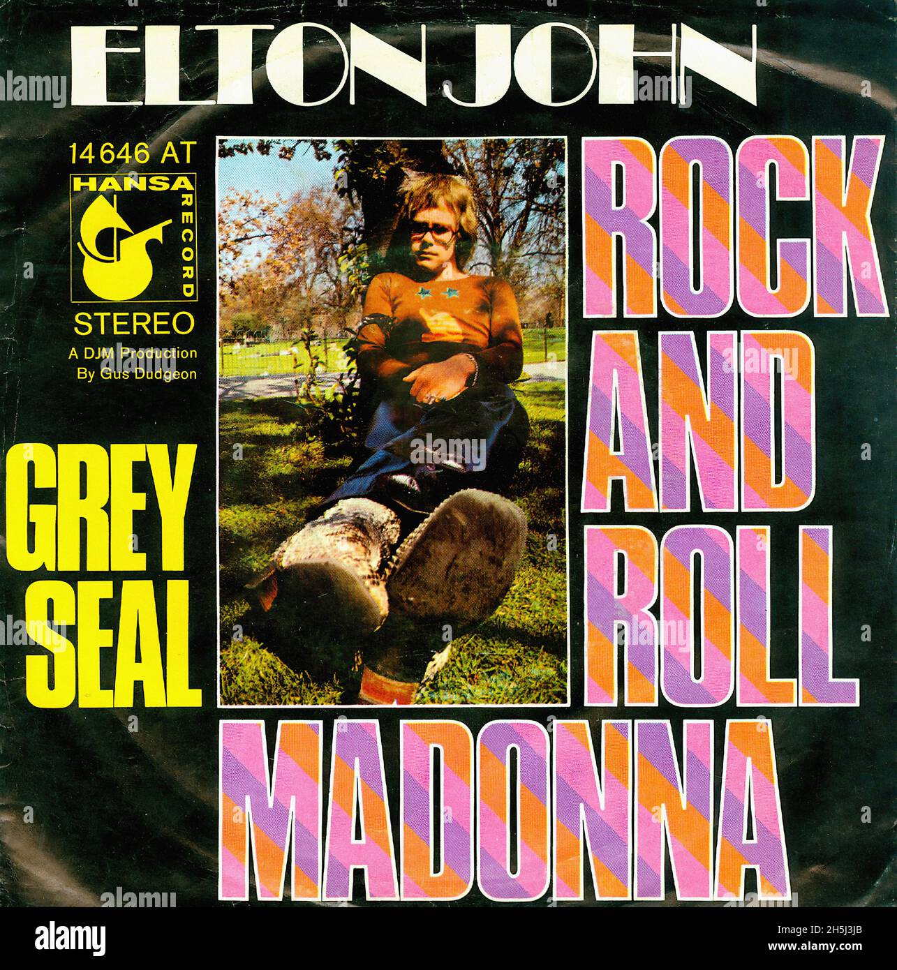 Couverture de disque unique vintage - John, Elton - Rock and Roll Madonna -  D - 1970 Photo Stock - Alamy