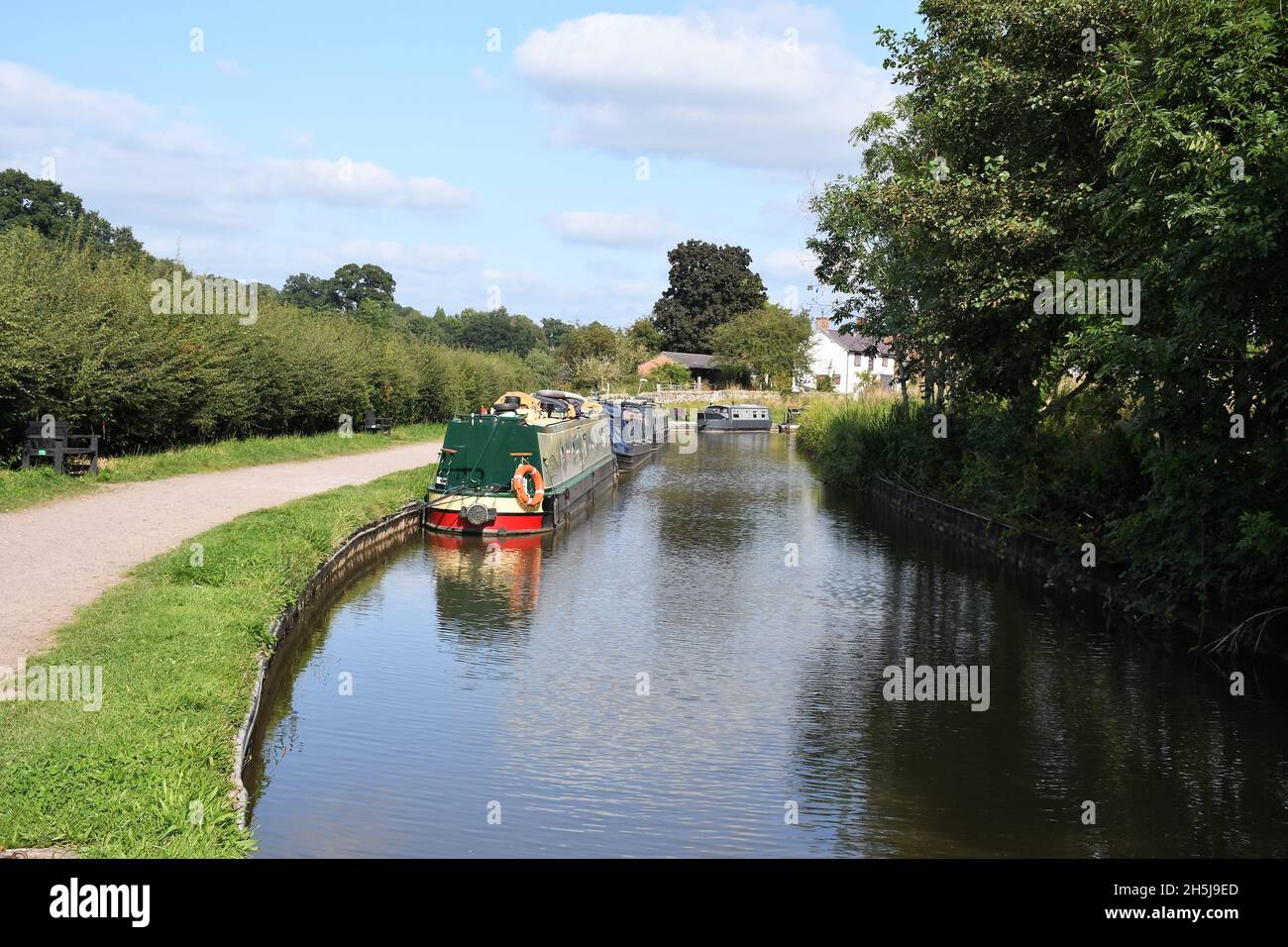 Des vacances sur le canal de Shropshire Union. Banque D'Images