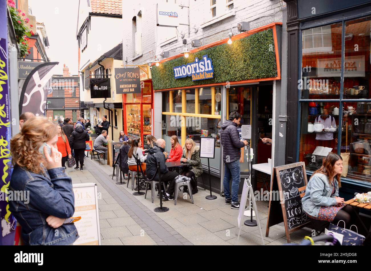 restaurant-café mauresque sur la voie basse de la chèvre norwich norfolk angleterre Royaume-Uni Banque D'Images