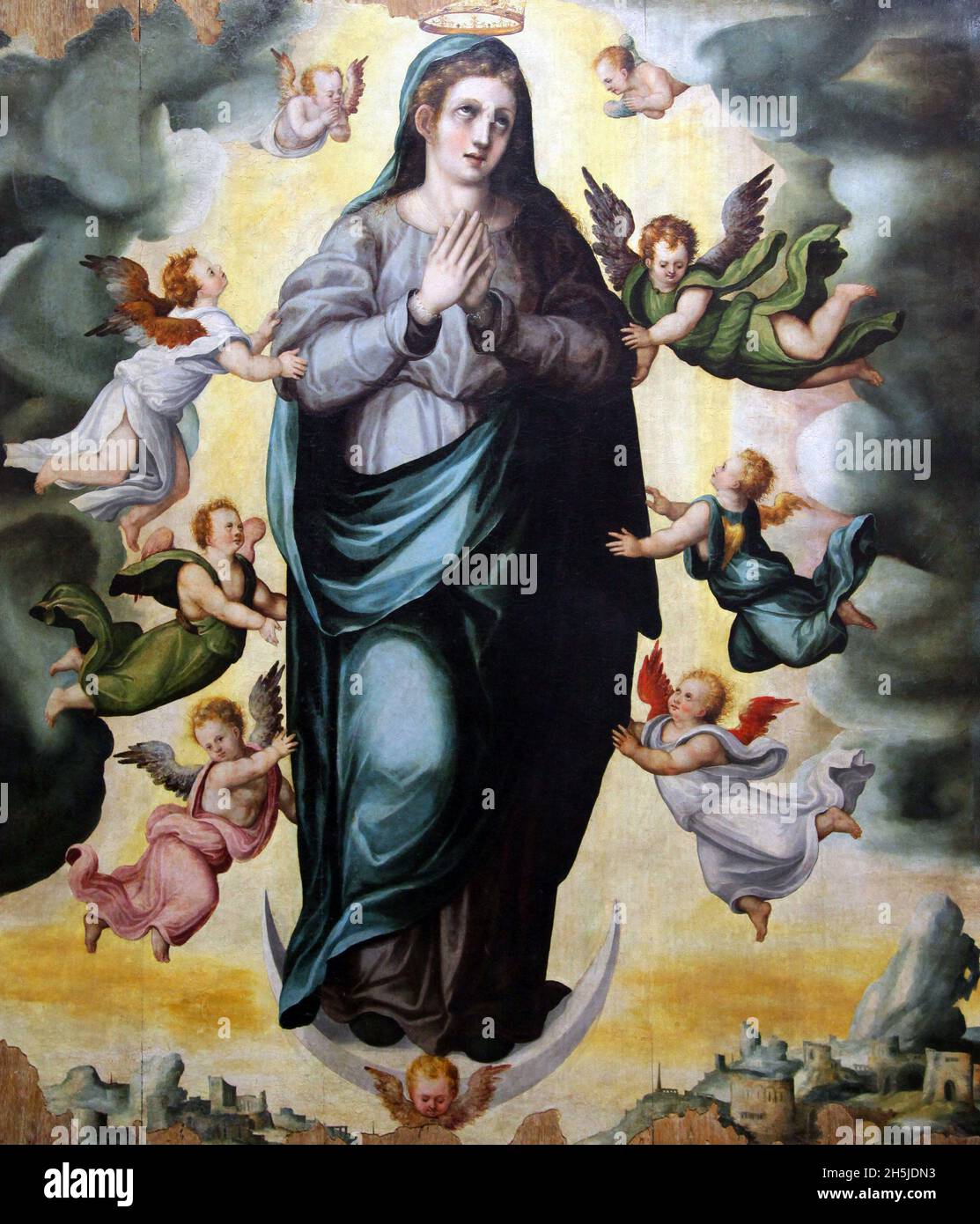 Notre Dame des Anges 1570 par Baltasar del águila 1540-1599 Banque D'Images