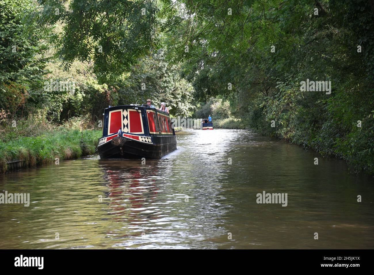 Vacances en bateau sur le canal de Shropshire Union Banque D'Images
