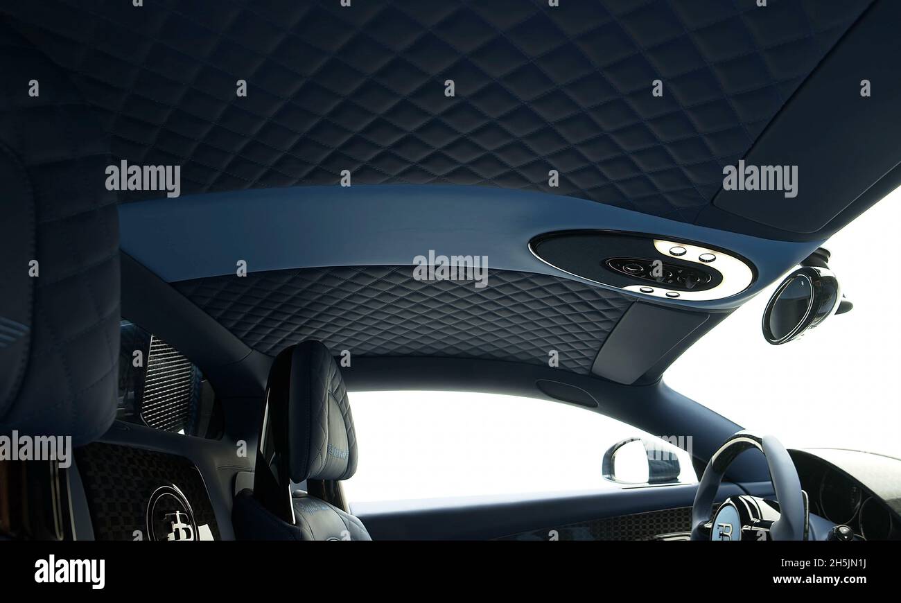 MUNICH, ALLEMAGNE - 13 octobre 2021 : l'intérieur d'un Bugatti Veyron Banque D'Images