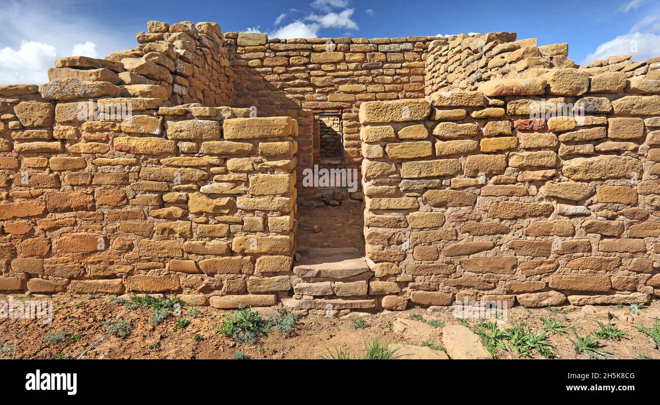 Ruines ancestrales de Puebloan des structures en pierre d'un ancien Pueblo dans le sud-ouest américain; sud-ouest des États-Unis, États-Unis d'Amérique Banque D'Images