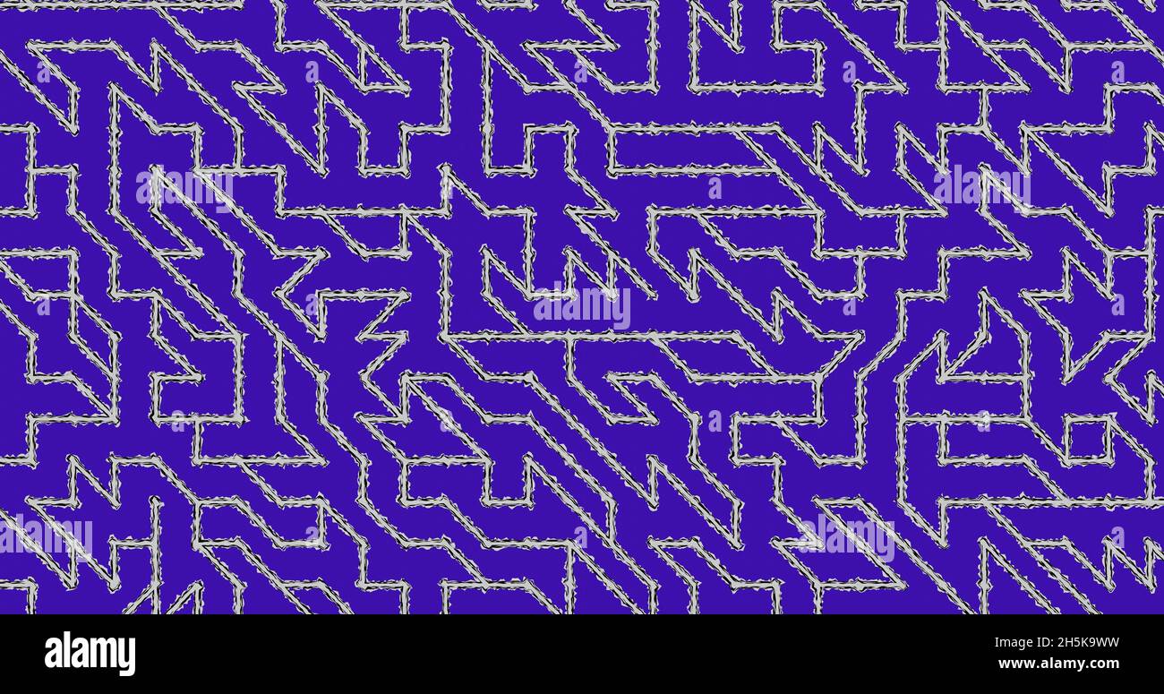 Motif violet labyrinthe fond d'écran illustration 3d Banque D'Images