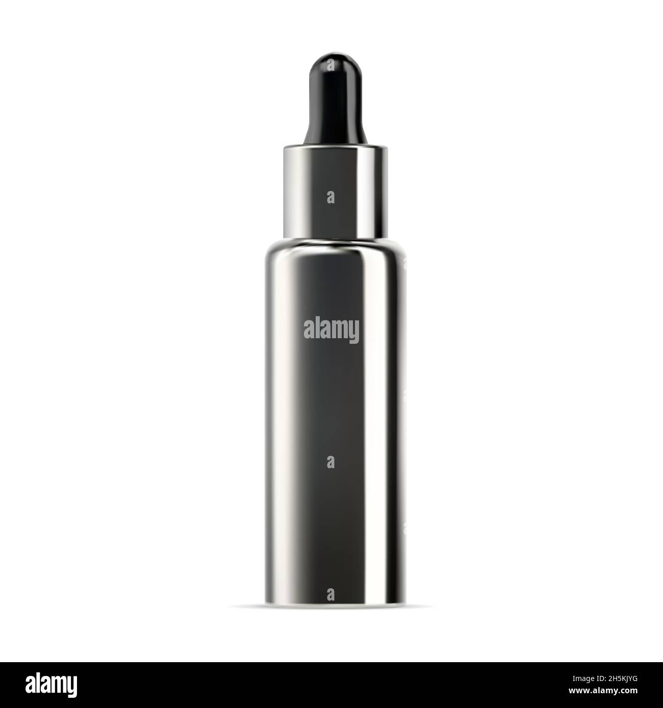 Flacon compte-gouttes de sérum noir.Conteneur cosmétique Pipette.Modèle de flacon de goutte d'huile essence.Flacon de traitement naturel du visage, Essential Aroma bo Illustration de Vecteur