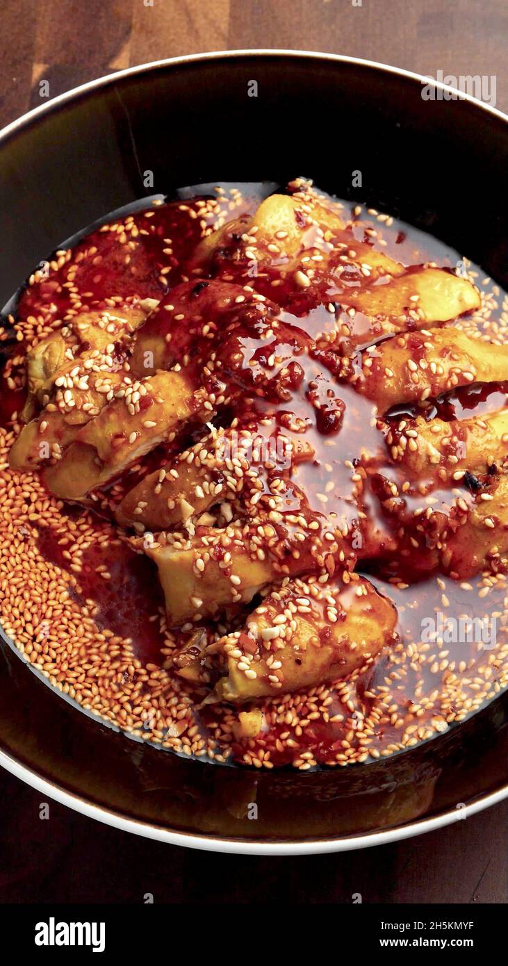 Vue de dessus d'un repas asiatique Banque D'Images
