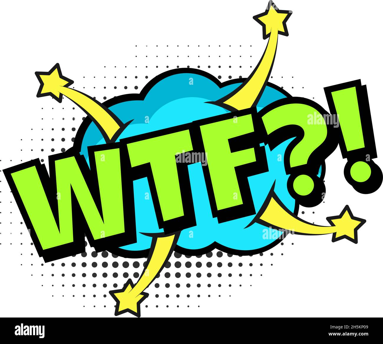 Question WTF pour le magazine de BD, style pop art point.WTF dessin animé à bulles, texte d'expression, illustration vectorielle Illustration de Vecteur