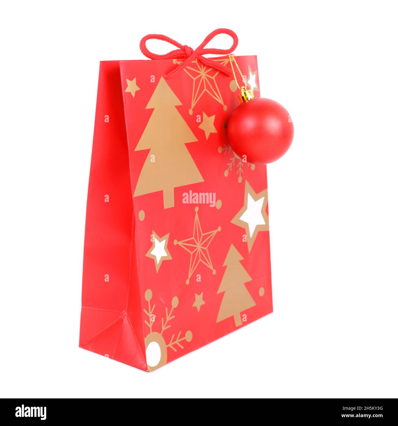 sac cadeau rouge nouvel an Banque D'Images