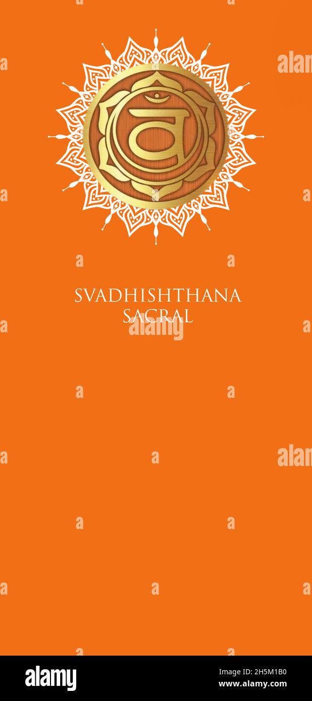 Collection de symboles chakras isolée sur fond de couleur Banque D'Images