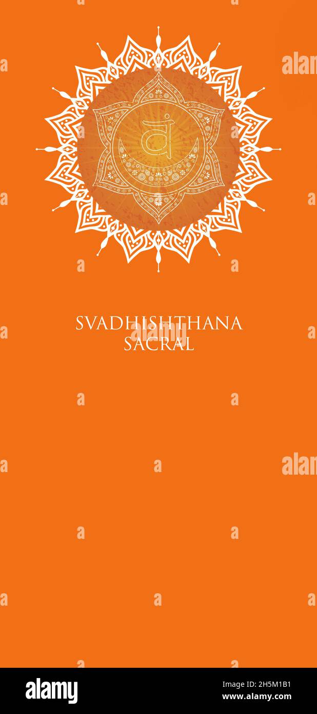 Collection de symboles chakras isolée sur fond de couleur Banque D'Images