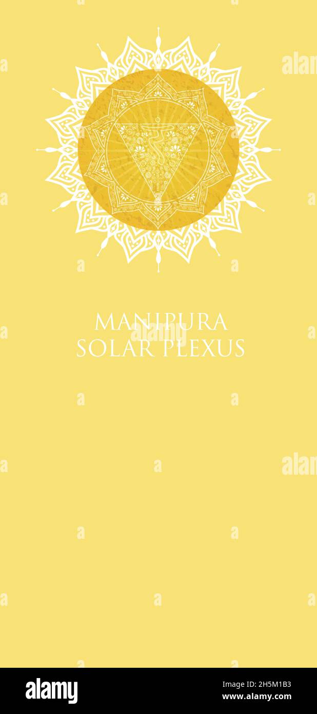 Collection de symboles chakras isolée sur fond de couleur Banque D'Images