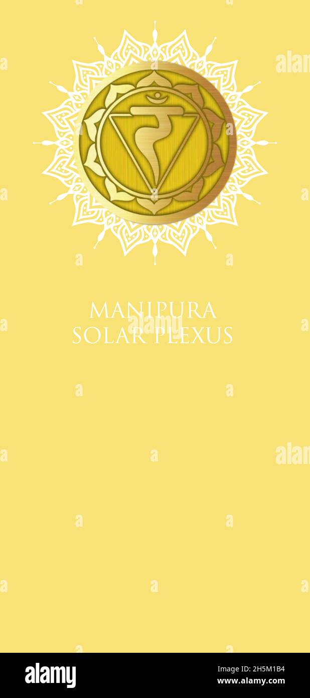 Collection de symboles chakras isolée sur fond de couleur Banque D'Images