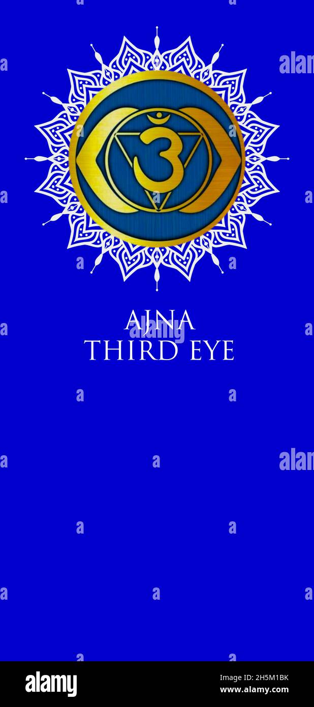 Collection de symboles chakras isolée sur fond de couleur Banque D'Images