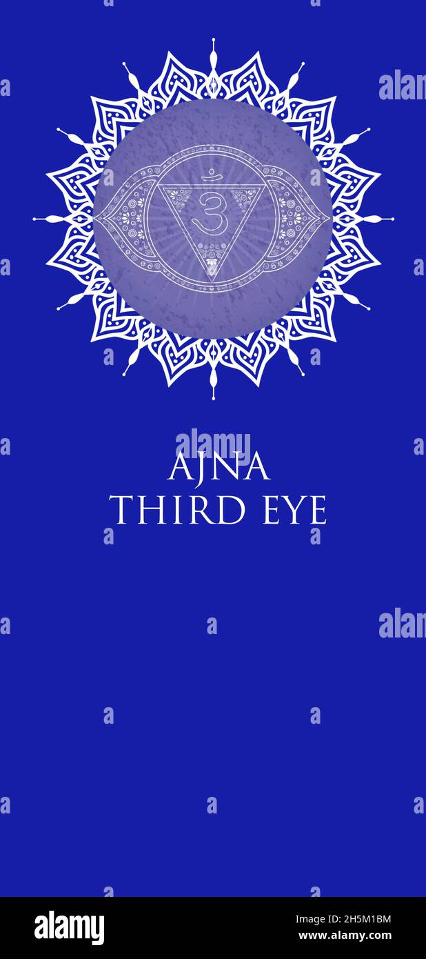 Collection de symboles chakras isolée sur fond de couleur Banque D'Images