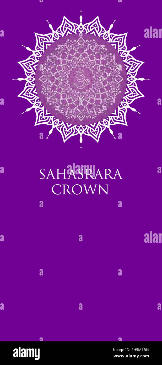 Collection de symboles chakras isolée sur fond de couleur Banque D'Images