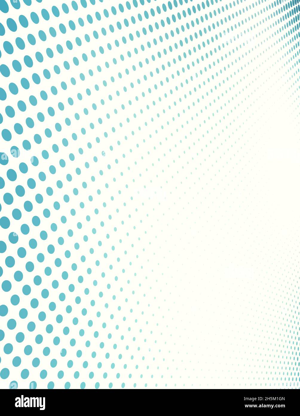 Arrière-plan abstrait en pointillés avec perspective et effet demi-ton.Motif graphique vectoriel vertical Illustration de Vecteur