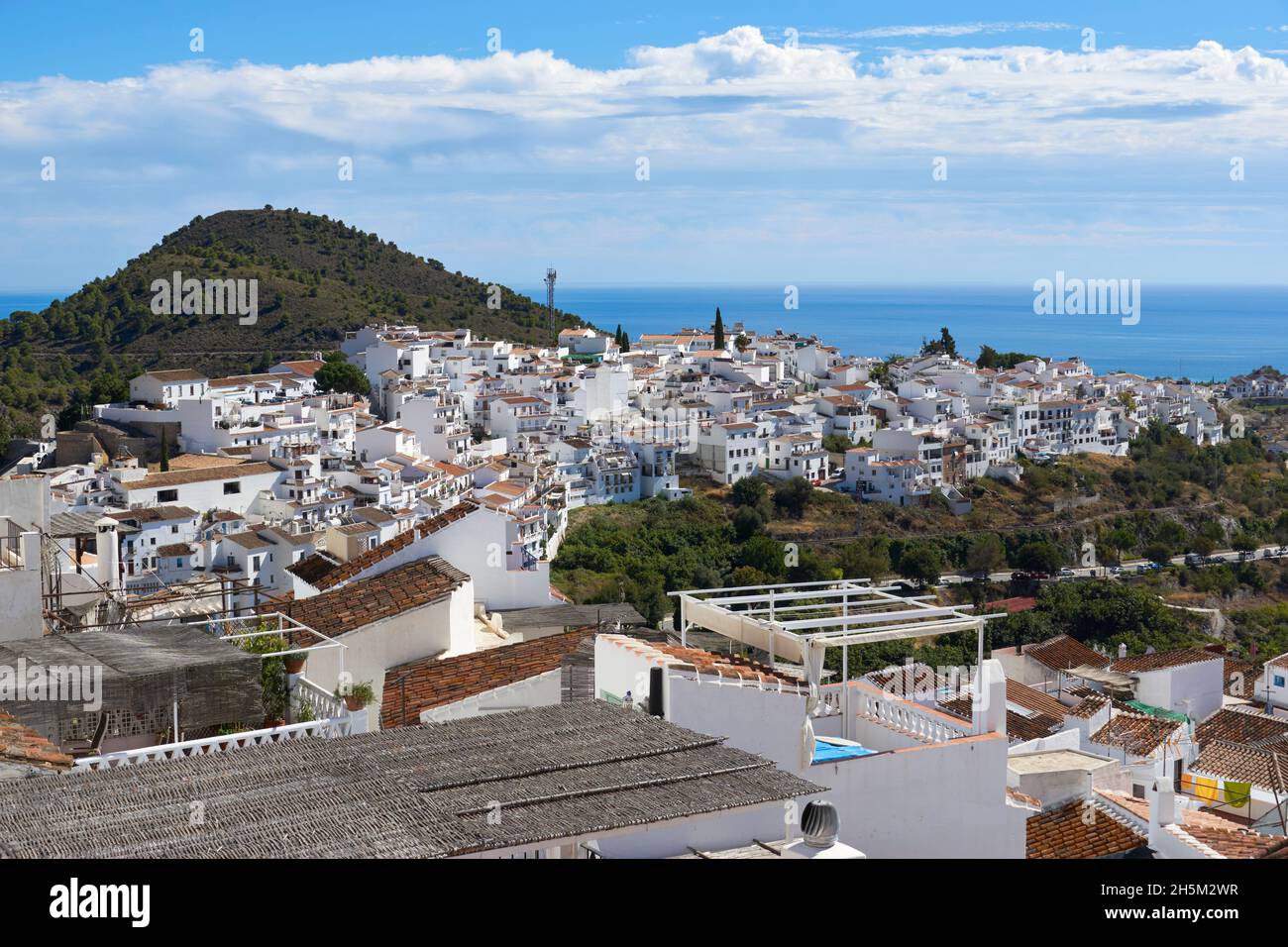 Carte Postale Ancienne Frigiliana Maro - Église San Antonio De Padua - Malaga 1985 - Originale
