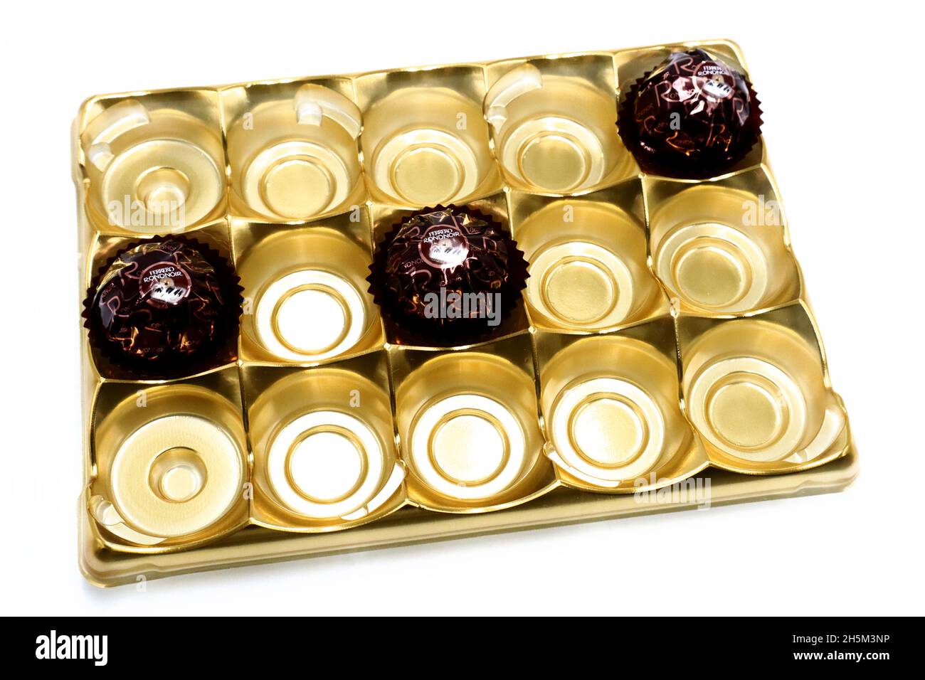 Barre de chocolat ferrero rocher chocolat au lait Banque de
