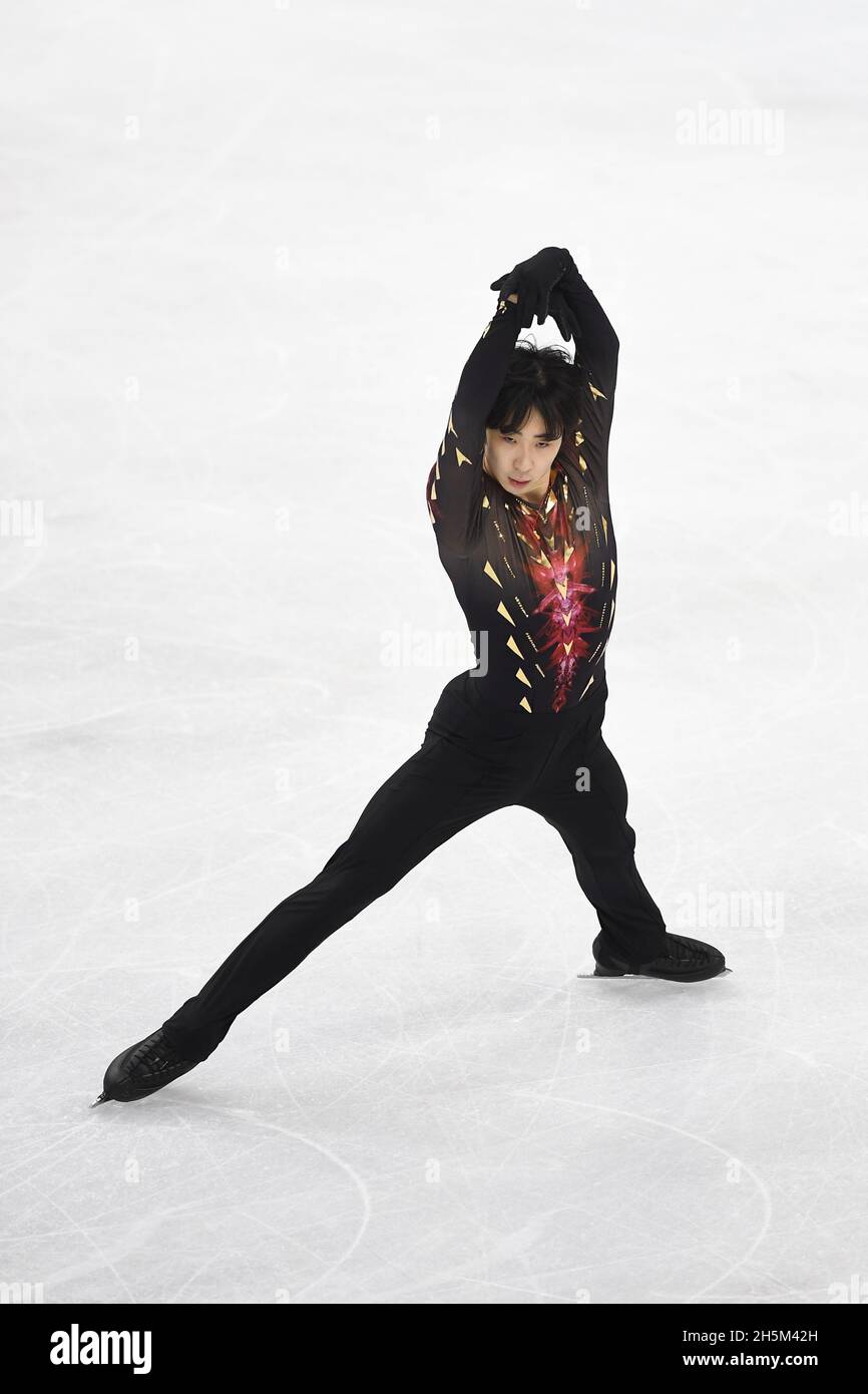 Boyang JIN, Chine, pendant la pratique, au Grand Prix de patinage artistique de l'UIP - Gran Premio d'Italia, à Palavela, le 6 novembre 2021 à Turin, Italie.(Photo de Raniero Corbelletti/AFLO) Banque D'Images