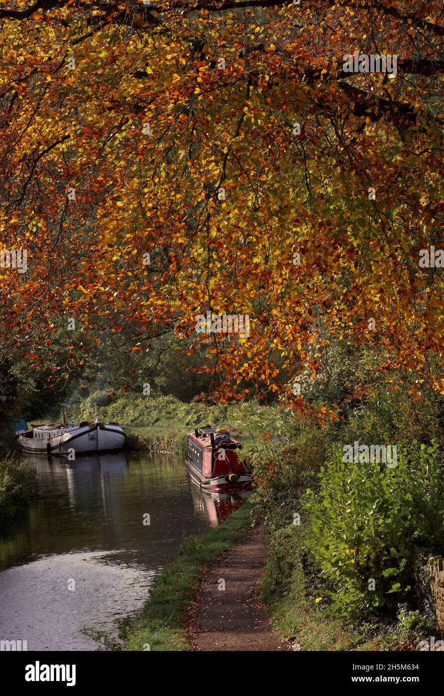 baignoire sur le canal de kennett et avon Banque D'Images