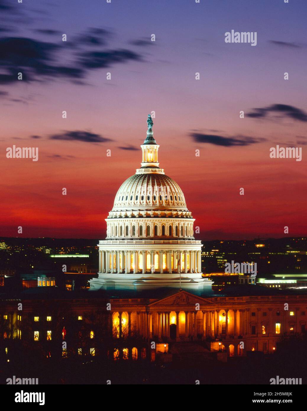 Capitole des États-Unis, Washington D.C. Photographie prise du bâtiment Thomas Jefferson.Image originale de Carol M. Highsmith’s America, Bibliothèque de Congre Banque D'Images