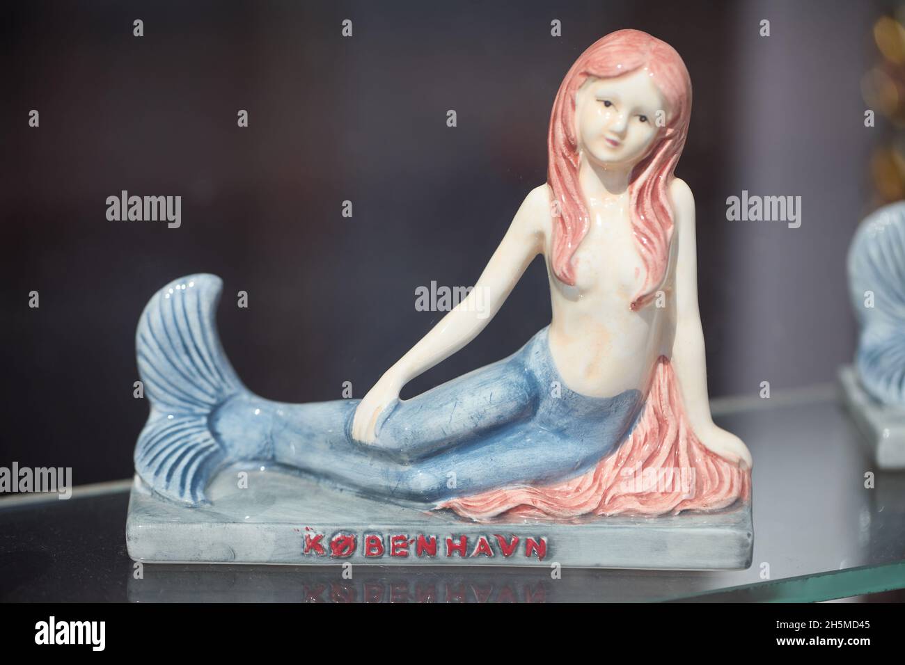 Décoration de sirène en porcelaine, 'København', Copenhague, Danemark Banque D'Images