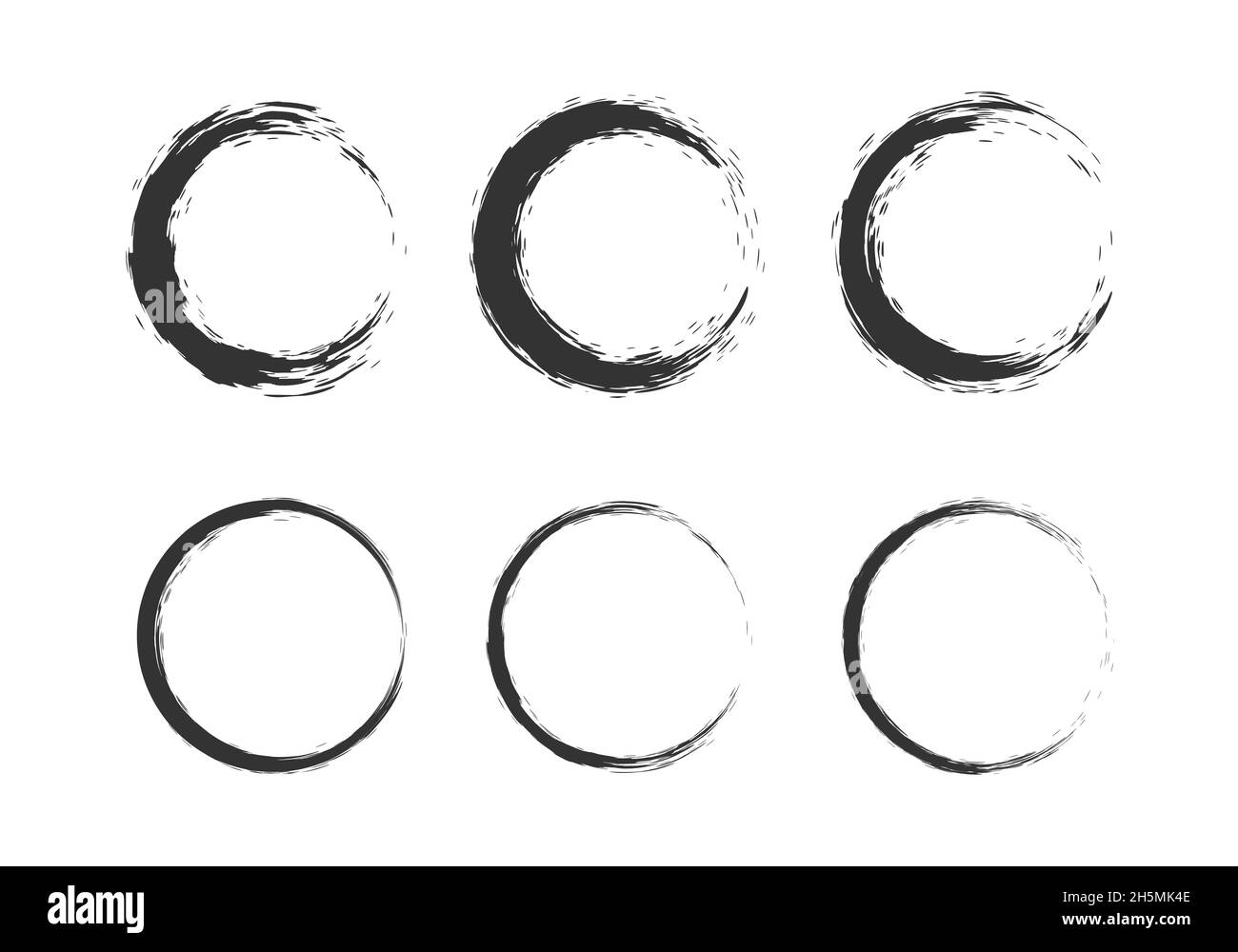 Contour du pinceau circulaire Illustration de Vecteur