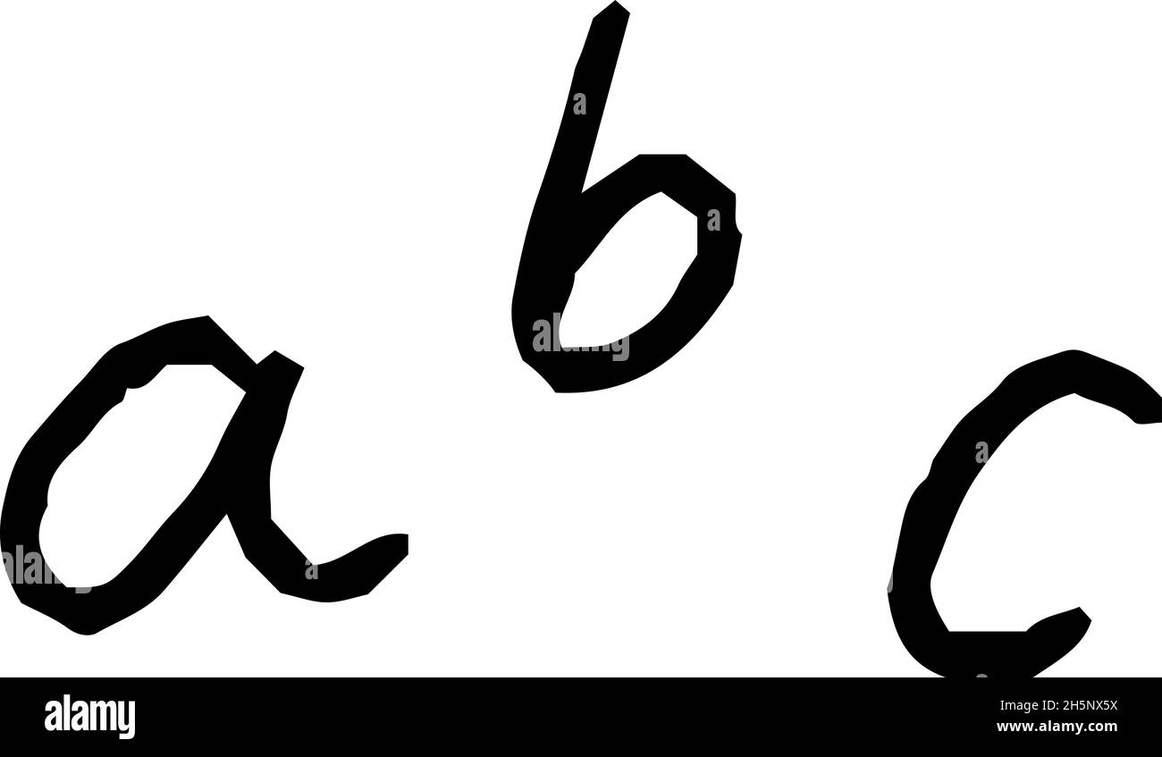 Ceci est une illustration du graffiti alphabétique ABC dessiné par un enfant Illustration de Vecteur