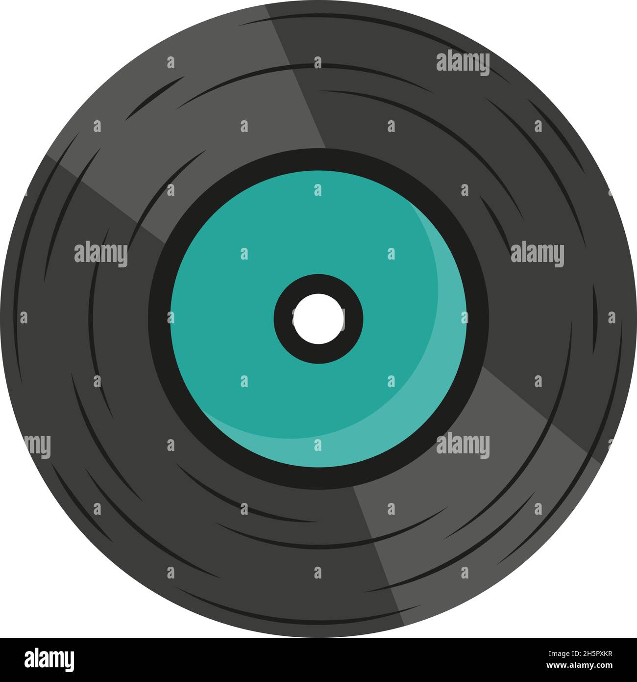 enregistrement vinyle avec reflets sur fond blanc, vecteur Illustration de Vecteur