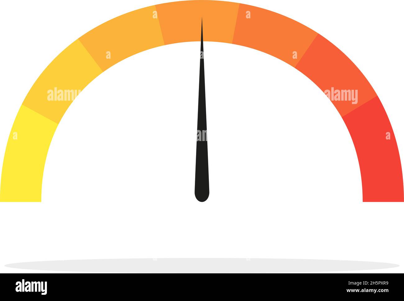 capteur de température rond avec ombre et style plat Illustration de Vecteur