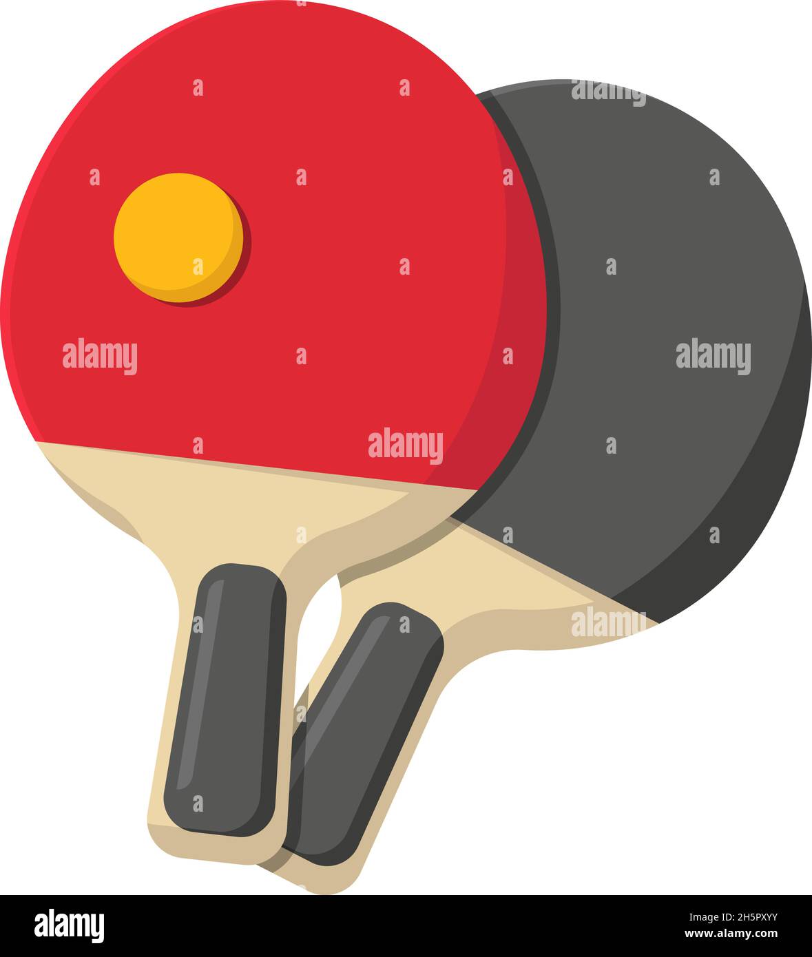 Raquettes Et Balles De Ping-pong, équipement De Tennis De Table En Haut Et  En Perspective