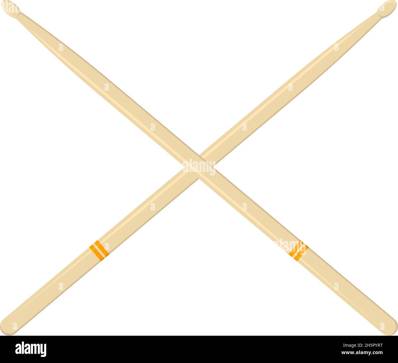 le tambour colle sur un fond blanc, de style plat Illustration de Vecteur