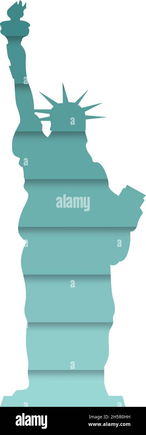 Statue de la liberté, abstraction avec ombres, illustration vectorielle Illustration de Vecteur