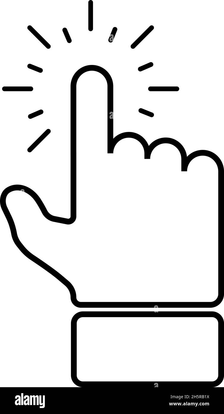 icône tactile sur fond blanc, illustration vectorielle Illustration de Vecteur