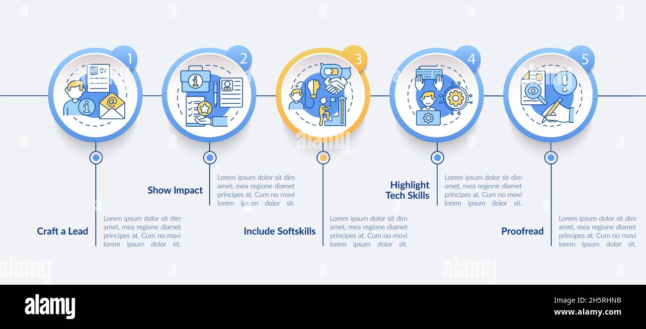 Rédaction d'un modèle d'infographie vecteur cv Illustration de Vecteur