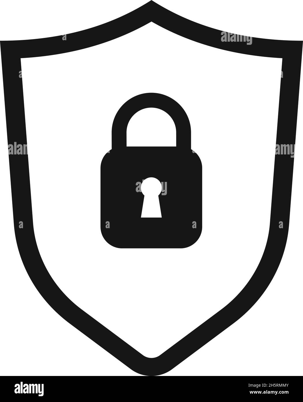 Icône de verrouillage du bouclier pour la conception du site.Symbole de vecteur isolé Illustration de Vecteur