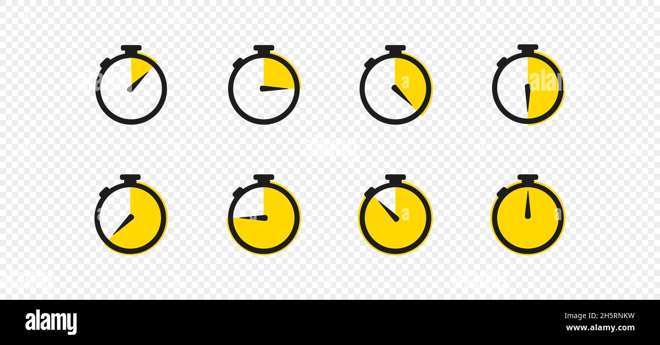Chronomètre à motif vectoriel plat.Symbole de signe isolé. Illustration de Vecteur