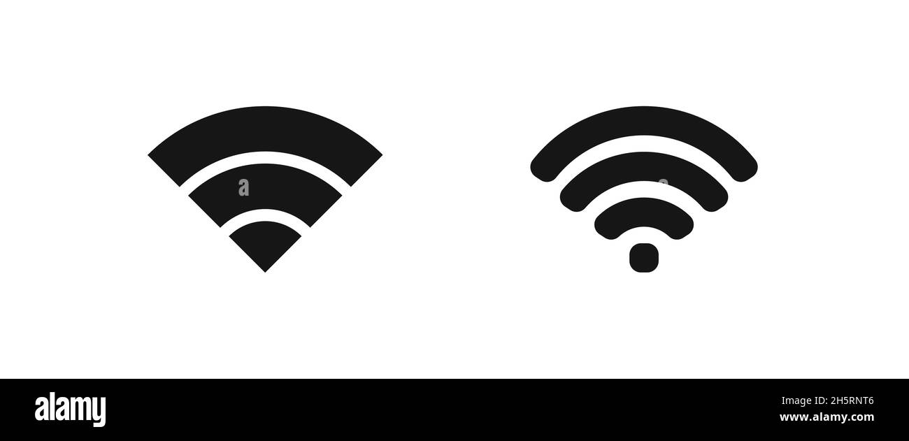 Icône Wi-Fi pour la conception Web.Illustration vectorielle de jeu de symboles. Illustration de Vecteur