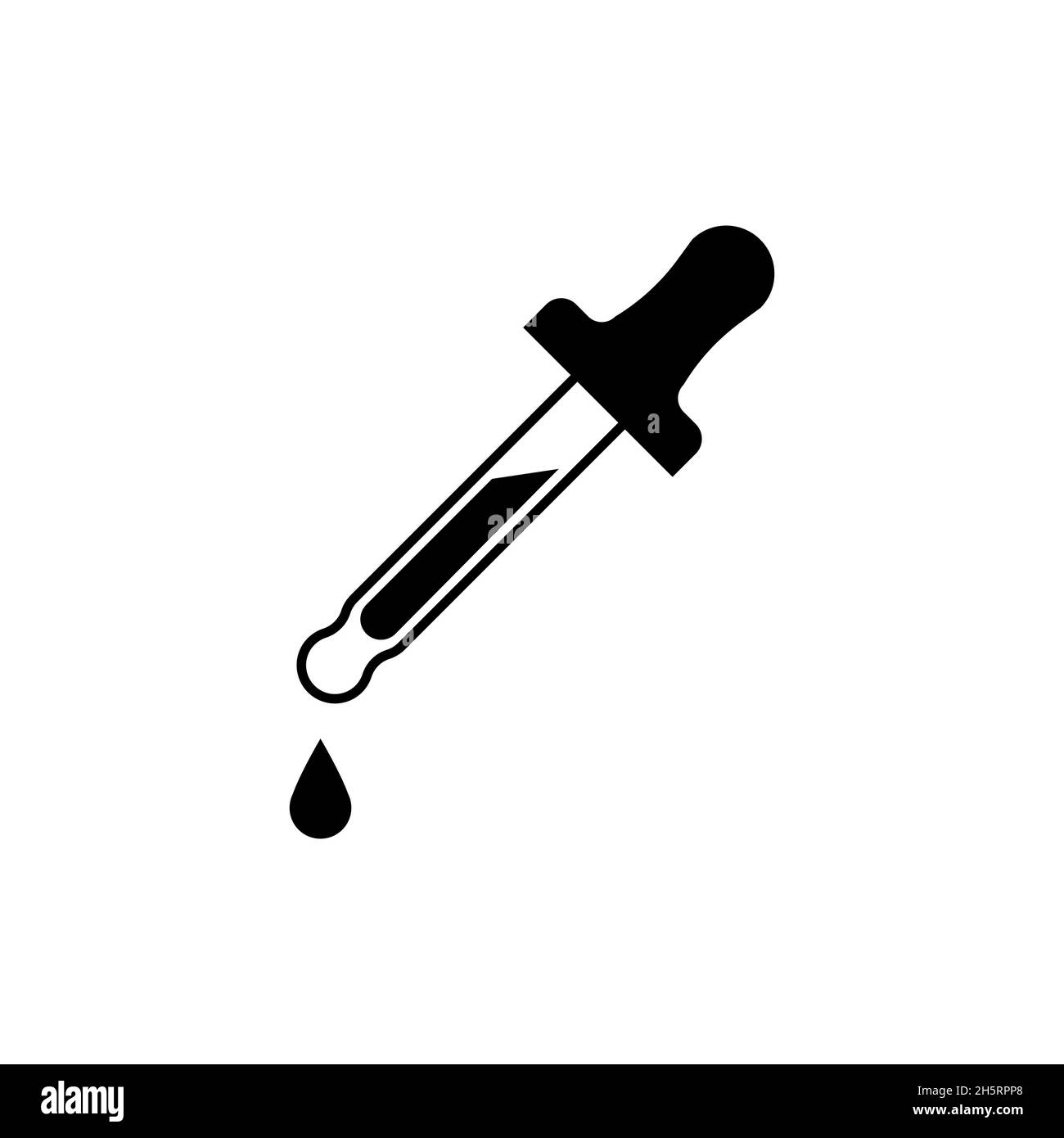 Pipette noire icône pour conception médicale.Illustration vectorielle isolée Illustration de Vecteur