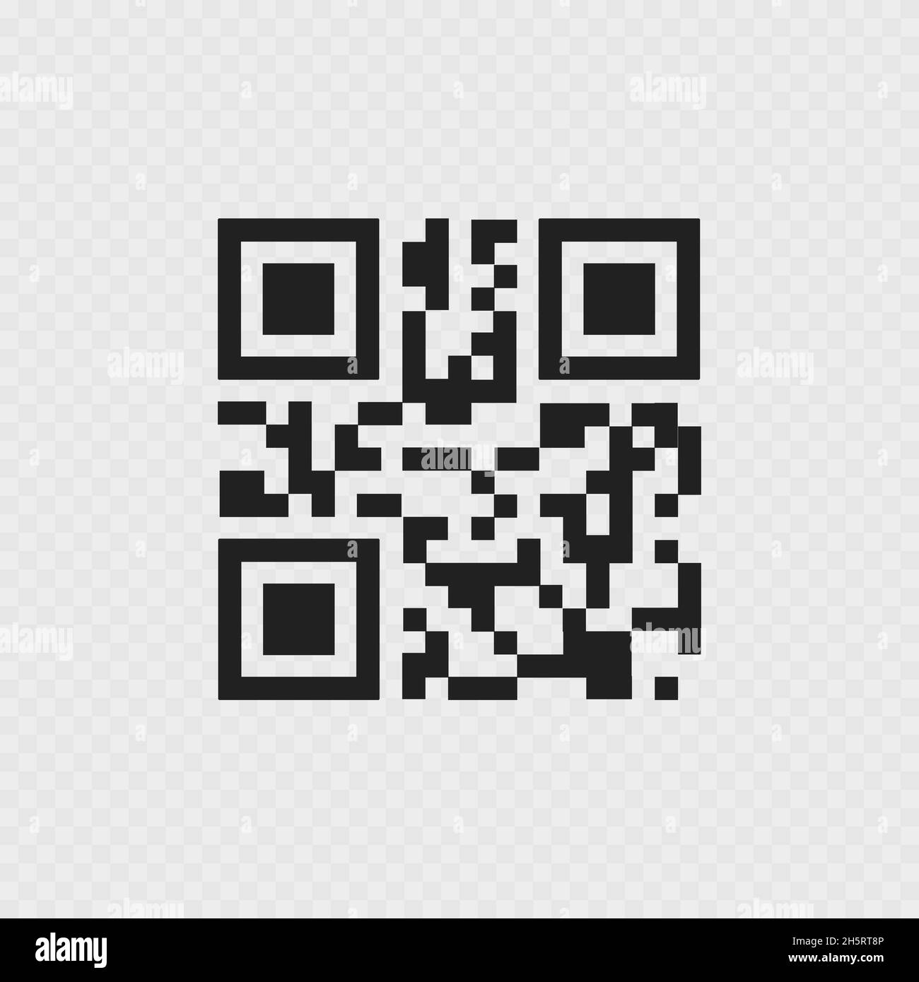 Icône de code QR isolée sur fond transparent.Elément web vectoriel. Illustration de Vecteur