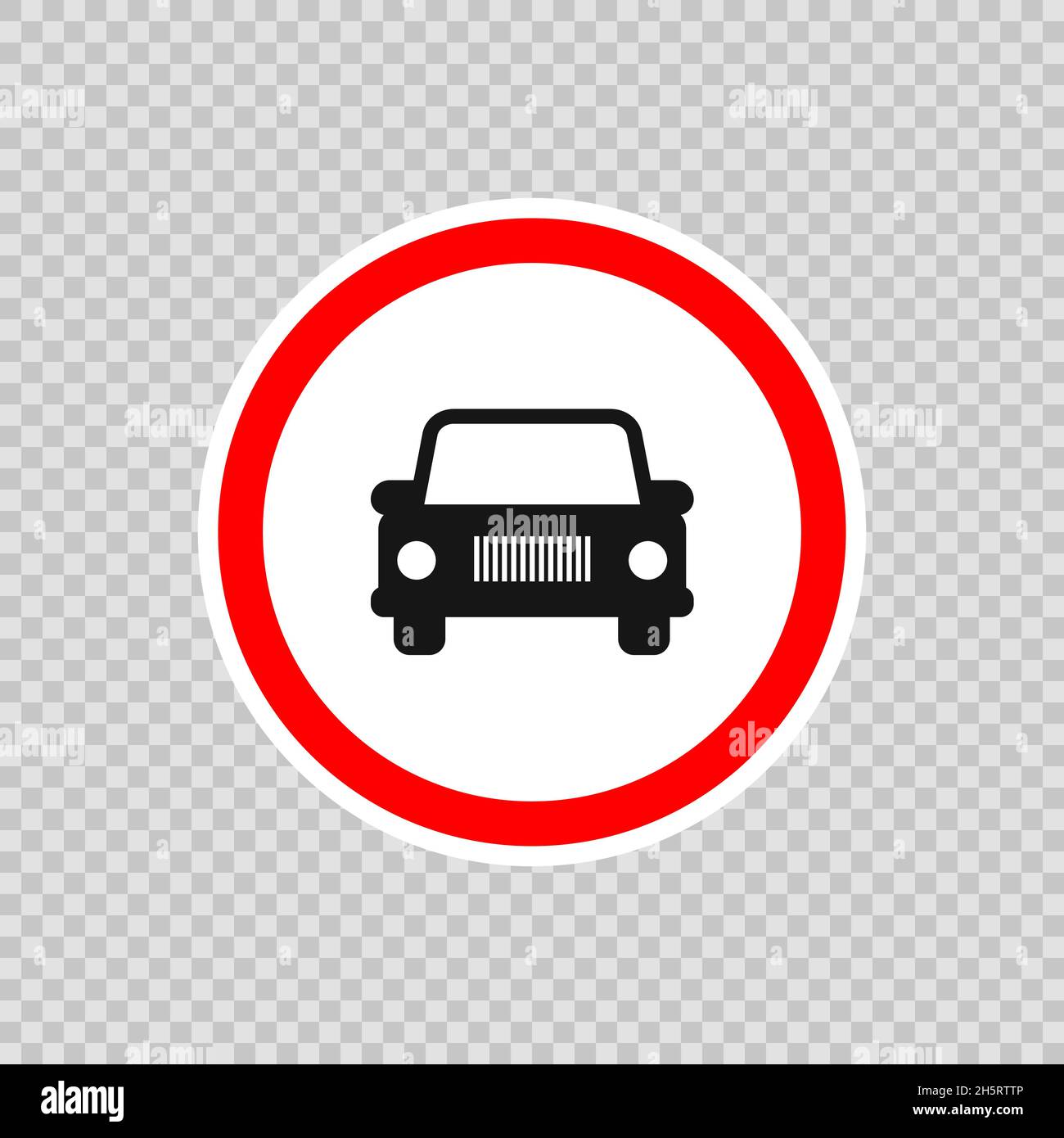 Limite de signalisation routière.Icône de voiture de route en haut à plat sur fond transparent.Illustration vectorielle Illustration de Vecteur