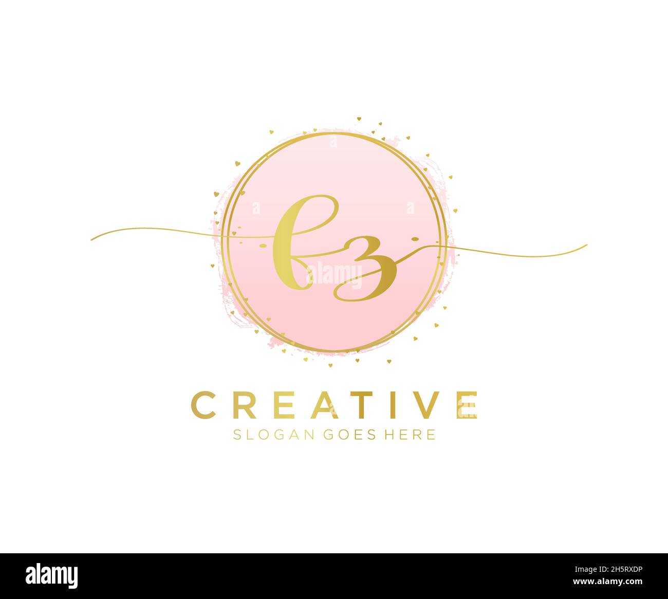 Logo FZ féminin.Utilisable pour les logos nature, salon, Spa, cosmétique et Beauté.Elément de modèle de logo Flat Vector. Illustration de Vecteur