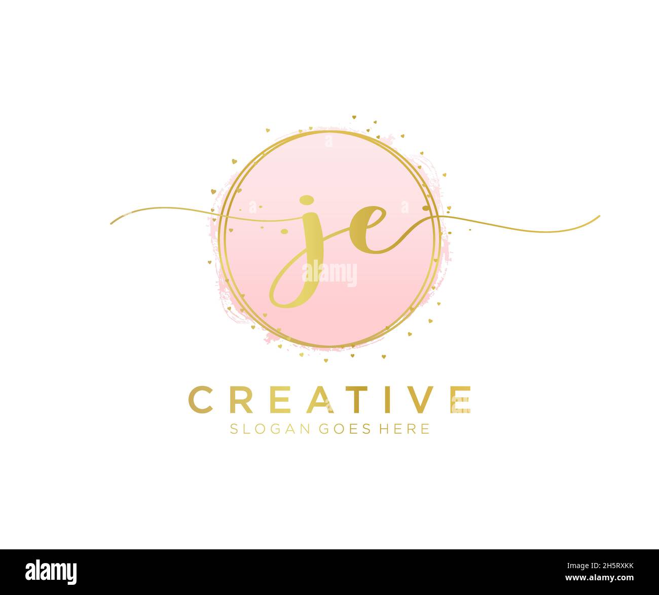 Logo je féminin.Utilisable pour les logos nature, salon, Spa, cosmétique et Beauté.Elément de modèle de logo Flat Vector. Illustration de Vecteur