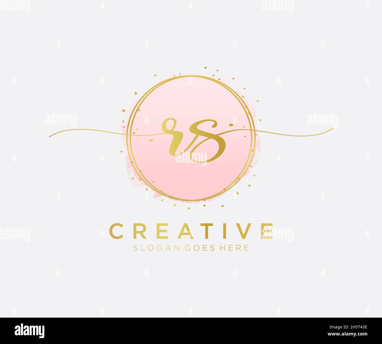 Logo RS féminin.Utilisable pour les logos nature, salon, Spa, cosmétique et Beauté.Elément de modèle de logo Flat Vector. Illustration de Vecteur