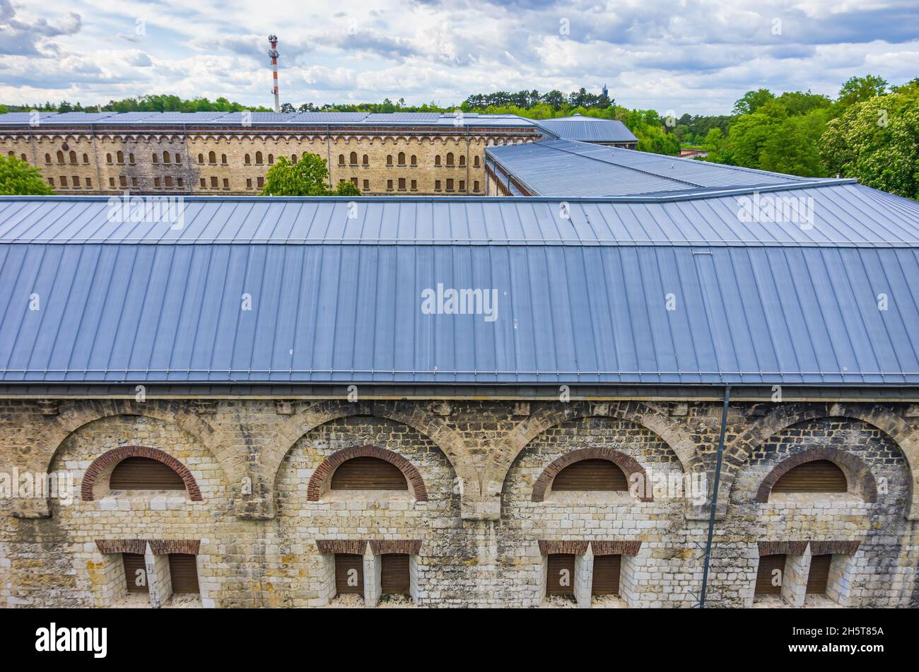 Ulm, Bade-Wurtemberg, Allemagne: La citadelle de pierre de Wilhelmsburg sur la colline de Michelsberg, partie de Bundesfestung Ulm. Banque D'Images